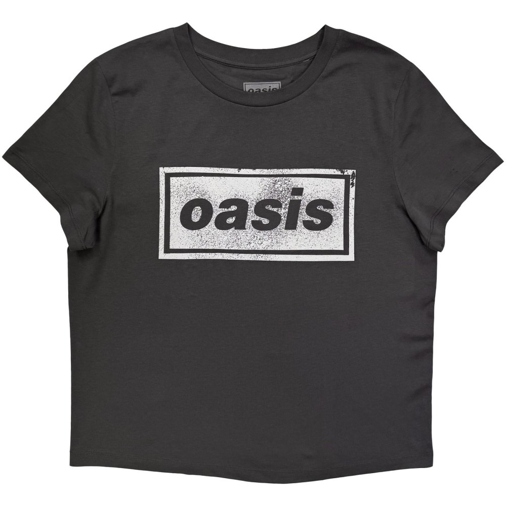 Oasis - Paint Logo Damen TShirt - Grau